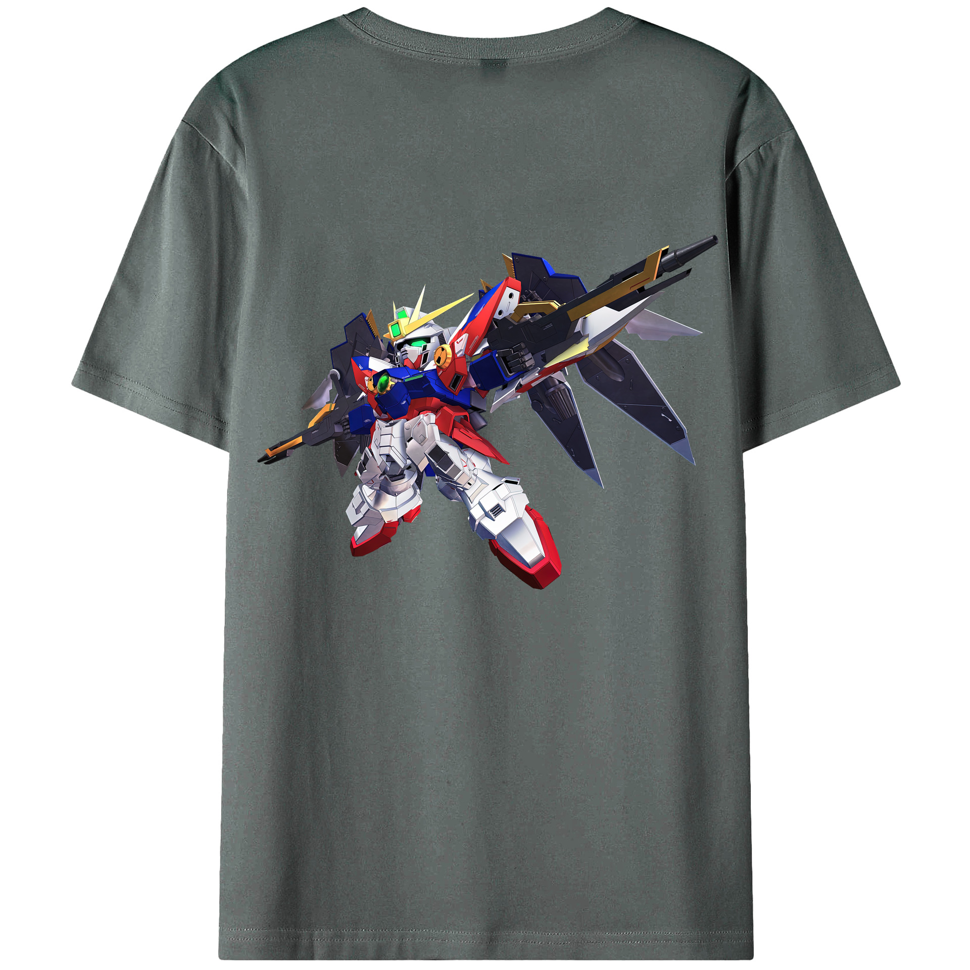（画像用） 機動戦士ガンダム Mobile Suit Gundam 綿100％ メンズ半袖Tシャツ（バックプリント） 通気性
